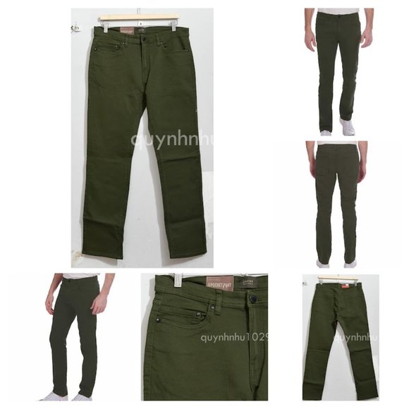 Jachs New York Men's Straight Fit Stretch Pantin green